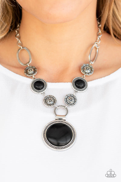 Sedona Drama Necklace Set  - Black