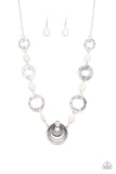 Zen Trend Necklace with Earrings - White