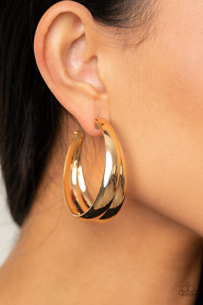 Colossal Curves Earrings  - Gold