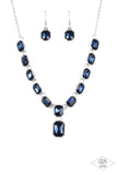 The Right To Remain Sparkly  Necklace with Earrings- Blue