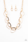 Very Avantgarde Necklace with Earrings - Gold